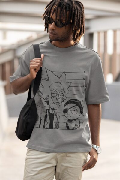 Ricky and Morty Oversize Round neck t-SHirt 2