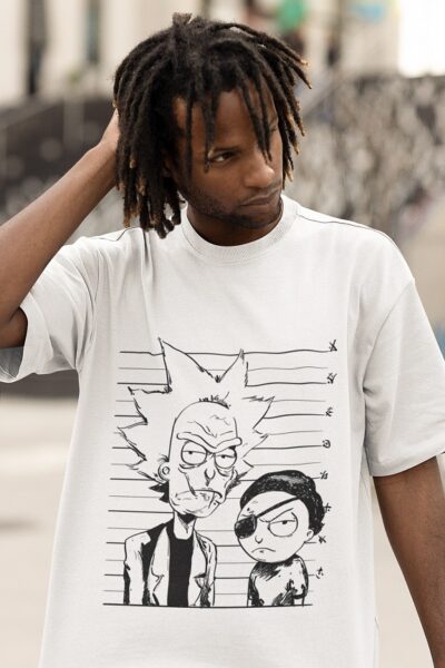 Ricky and Morty Oversize Round neck t-SHirt