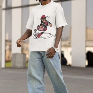 SX8 Life Chimp in skate park Oversized T-shirt