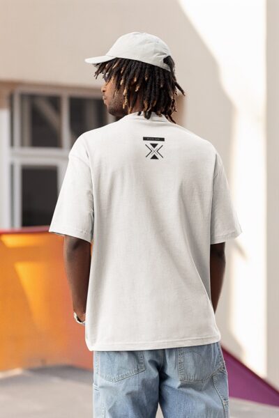 SX8 Life Chimp in skate park Oversized T-shirt (backview)