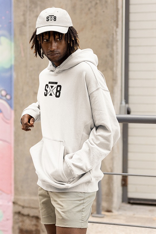 Sk8 life hoody with gorilla skating backprint