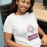 Virgo print Round neck T shirt