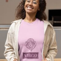 Virgo print Round neck T shirt