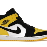 Air Jordan 1 Mid “Yellow Toe Black” Sneakers