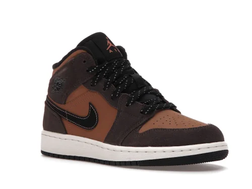Nike Air Jordan 1 Mid SE "Dark Chocolate" Sneakers - Image 2