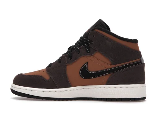 Nike Air Jordan 1 Mid SE "Dark Chocolate" Sneakers - Image 8