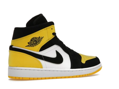 Air Jordan 1 Mid "Yellow Toe Black" Sneakers