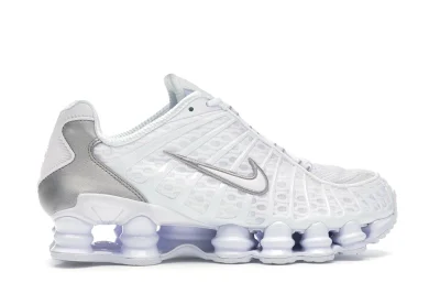 Nike Shox TL White Metallic Silver - Image 3