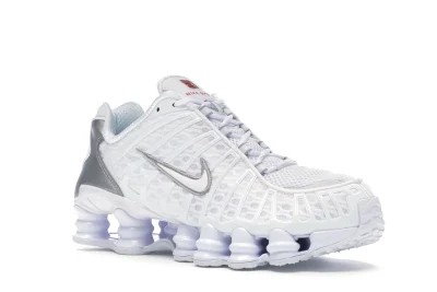 Nike Shox TL White Metallic Silver - Image 15