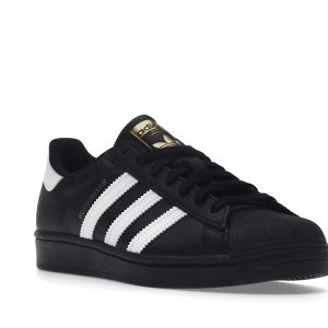 Adidas Superstar Core Black Cloud White Gold Sneakers