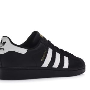 Adidas Superstar Core Black Cloud White Gold Sneakers