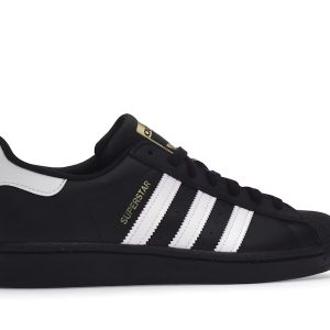 Adidas Superstar Core Black Cloud White Gold Sneakers