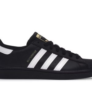 Adidas Superstar Core Black Cloud White Gold Sneakers