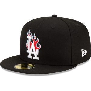 LA Dodgers 2020 World Series Team Fire 59FIFTY Fitted Hat