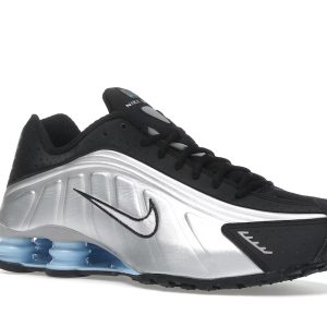 Nike Shox R4 Metallic Silver Black Psychic Blue