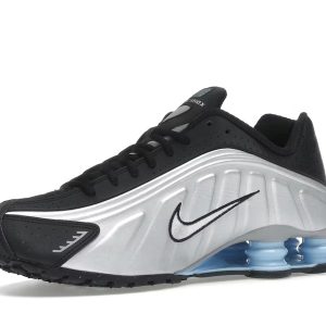 Nike Shox R4 Metallic Silver Black Psychic Blue