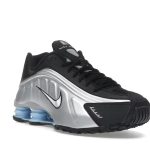 Nike Shox R4 Metallic Silver Black Psychic Blue