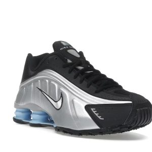 Nike Shox R4 Metallic Silver Black Psychic Blue
