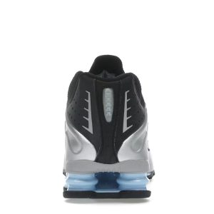 Nike Shox R4 Metallic Silver Black Psychic Blue
