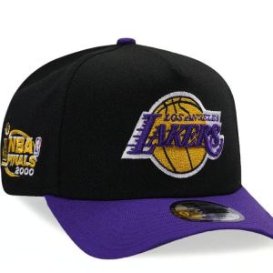 New Era Los Angeles Lakers NBA Finals 2000 Black Two Tone Edition 9Forty A Frame Snapback