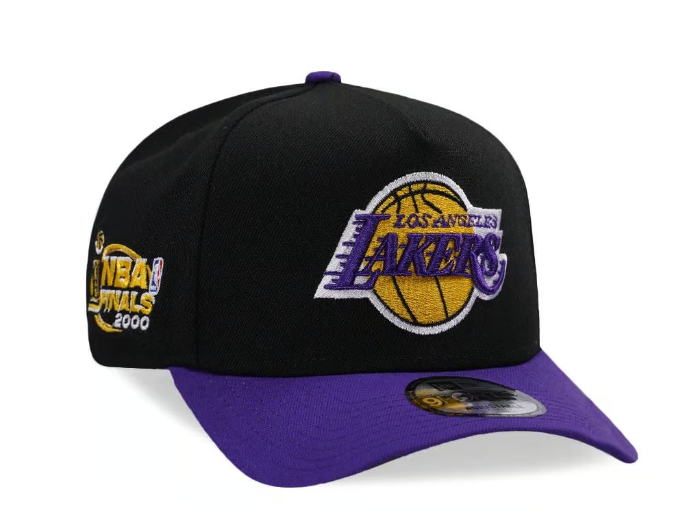 New Era LA Lakers NBA Finals 2000 Black Two Tone A-Frame Snapback